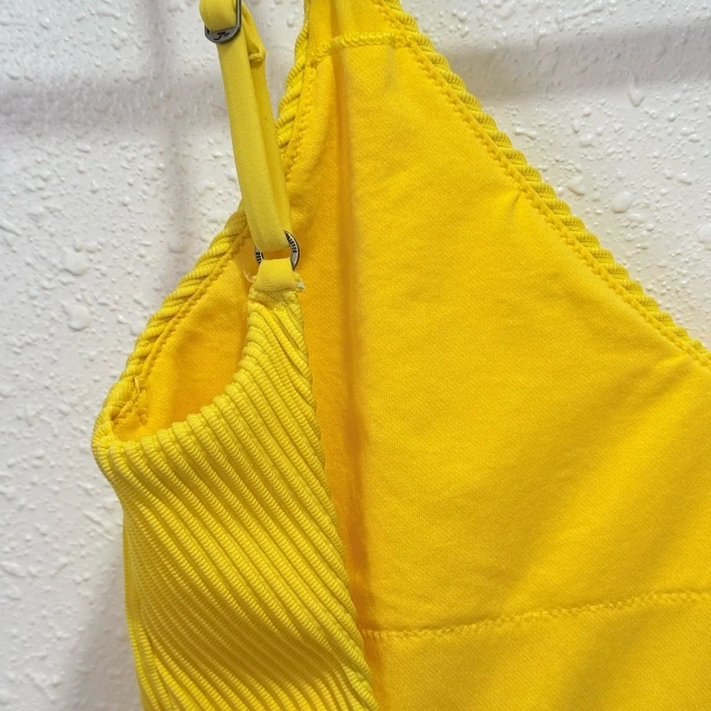Hollister Sunshine ribbed one-piece‎ Yellow Swimwear XS